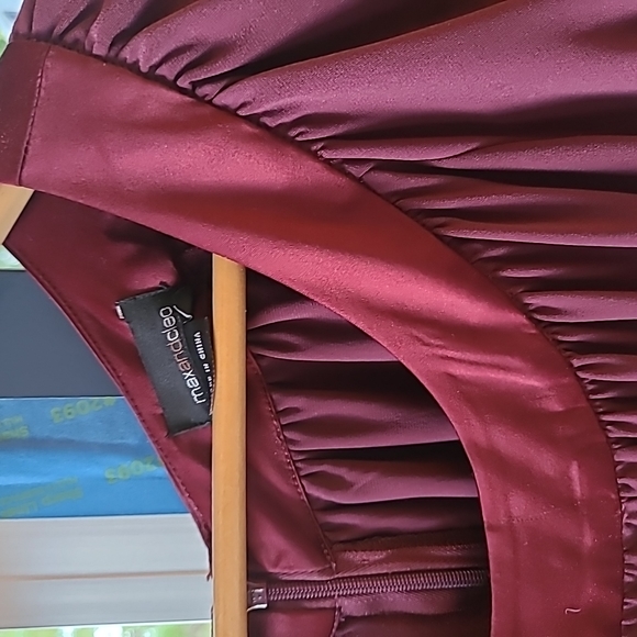 Bcbg Max and Cleo puffy sleeves large bow tie midi dress y2k - Picture 3 of 11